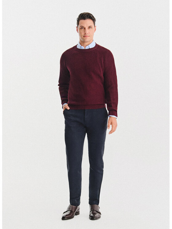 Pako Lorente Pako Lorente Sweter P25WF-2X-015 Bordowy Classic Fit