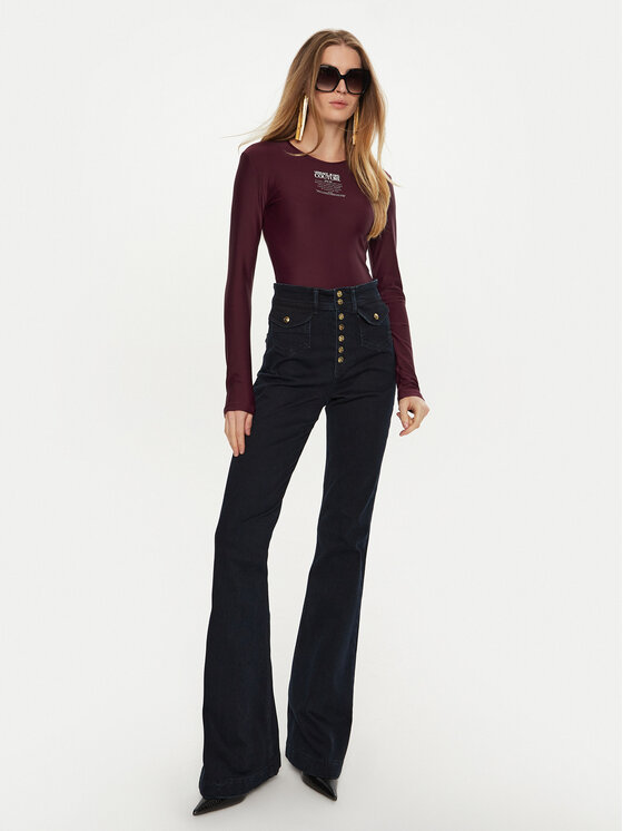 Versace Jeans Couture Versace Jeans Couture Bodi 77HAM221 Bordo rdeča Slim Fit