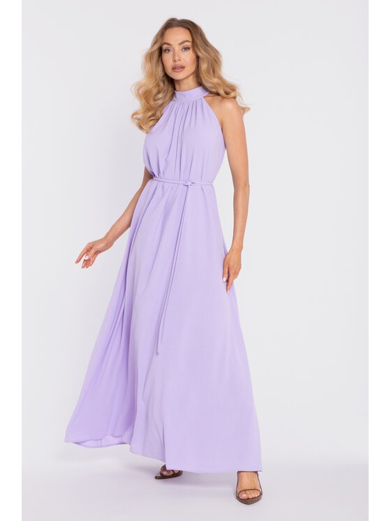 Made of Emotion Made of Emotion Sukienka koktajlowa M915 Fioletowy A-Line Fit