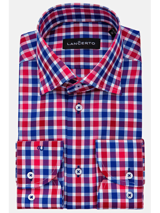 Lancerto Lancerto Koszula Haria KO051118000002 Czerwony Regular Fit