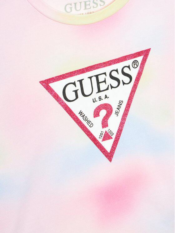 Guess Guess T-shirt K4YI09 K6YW3 Šarena Boxy Fit