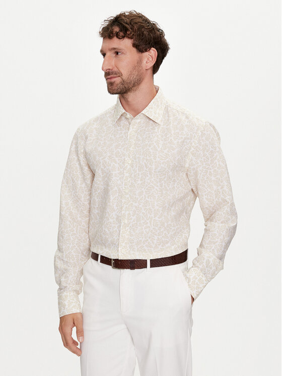 BOSS Boss Marškiniai C-Hal-Kent-C1-223 50513648 Écru Casual Fit