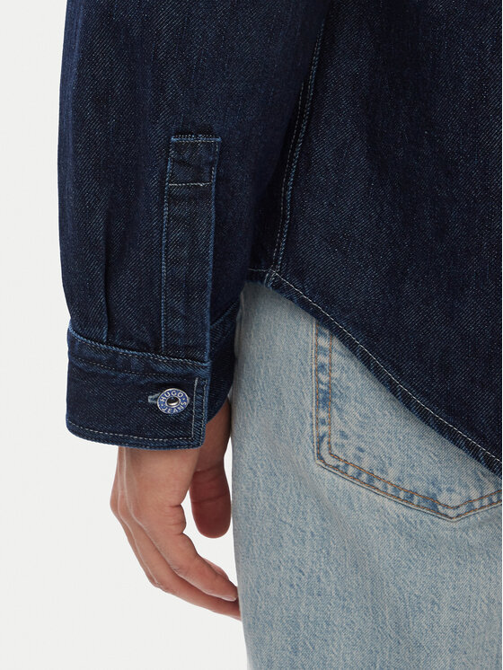 HUGO HUGO Jeanshemd Ebolt 50556349 Dunkelblau Oversize