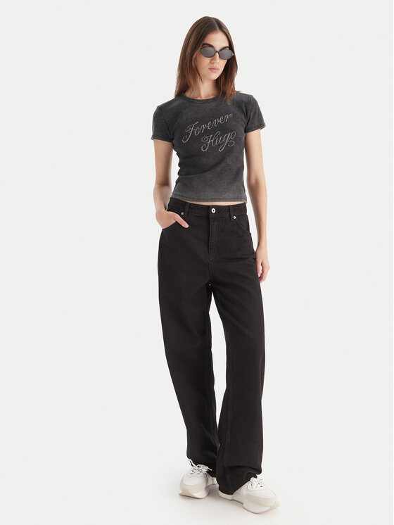 HUGO HUGO T-Shirt Dever 50546936 Schwarz Slim Fit