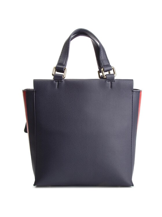 Tommy Hilfiger Sac a main Effortless Saffiano Satchel AW0AW06117 Bleu marine Modivo
