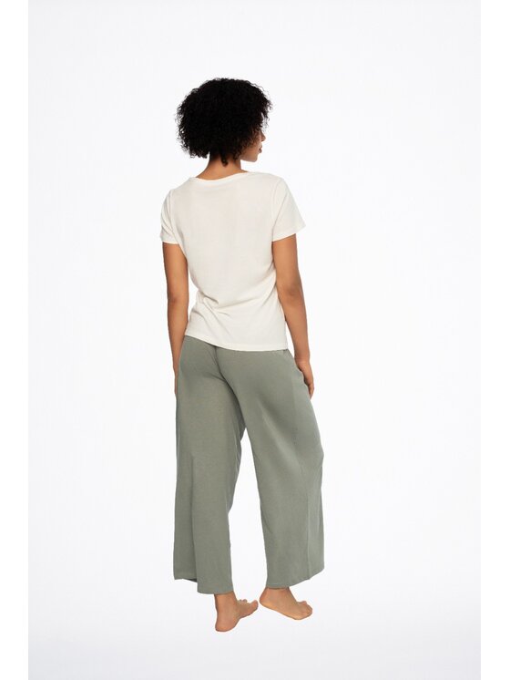 Esotiq Esotiq Piżama 41252-01X Biały Loose Leg
