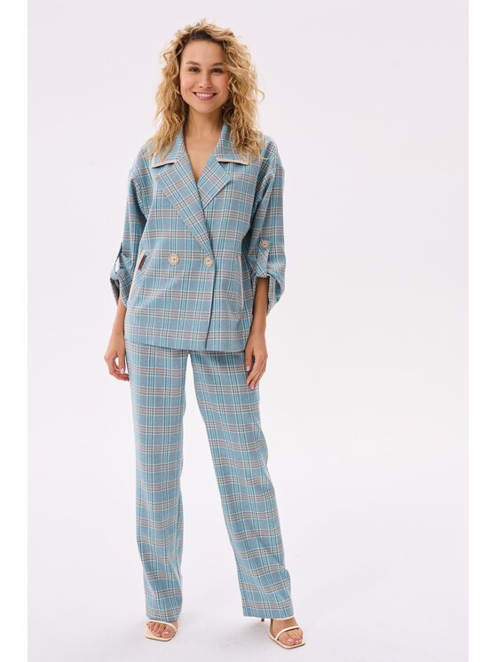 blue shadow blue shadow Marynarka Bella BS Niebieski Standard Fit
