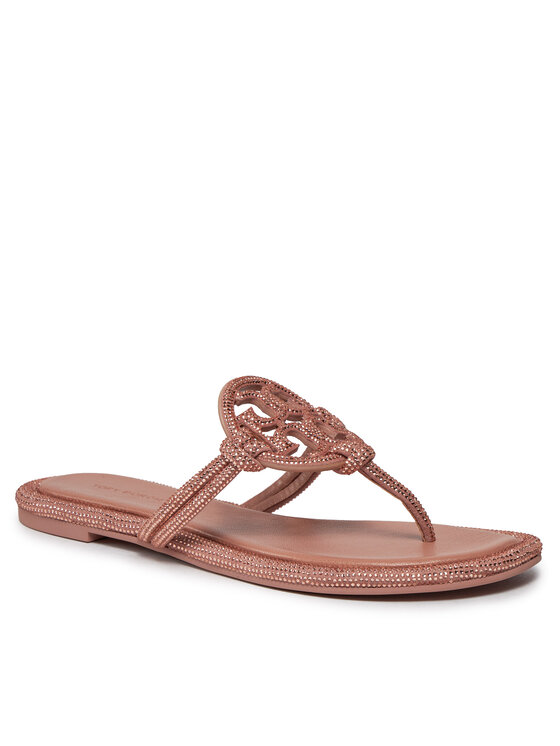 Tory Burch Tory Burch Джапанки Miller Knotted Pave 152177 Розов