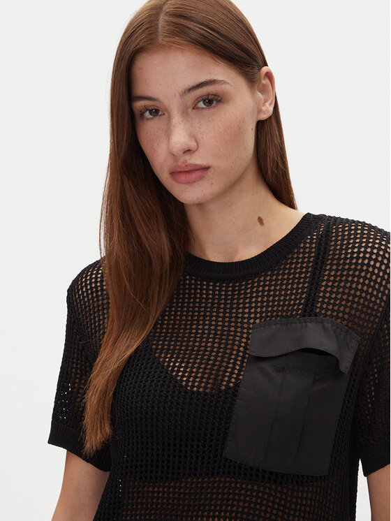 DKNY DKNY Sweater P5BSAV83 1 Fekete Regular Fit