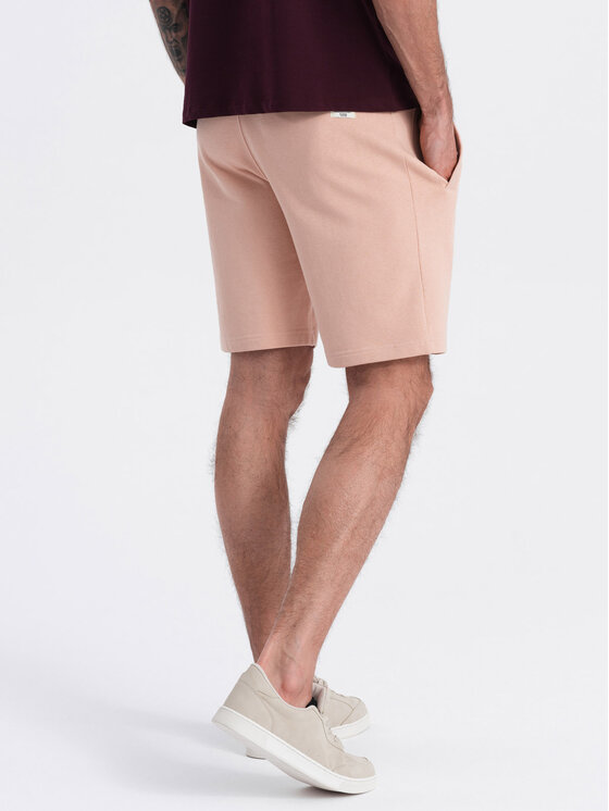 Ombre Ombre Szorty materiałowe OM-SRBS-0139 Różowy Regular Fit