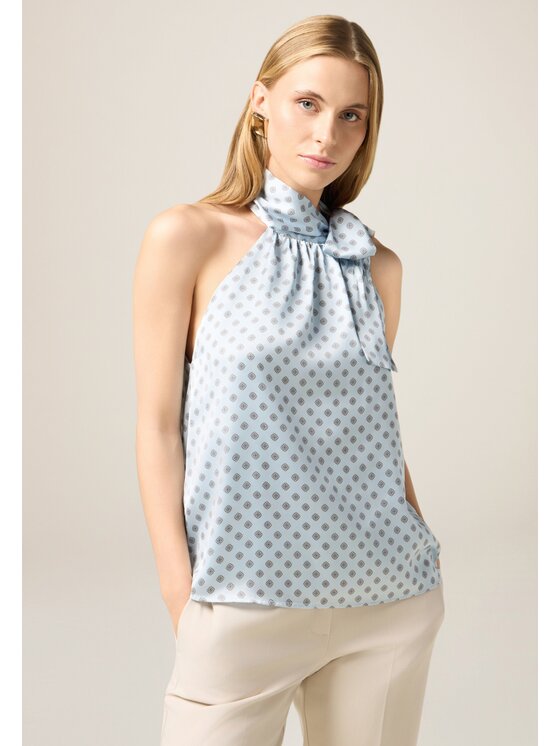 Oltre Oltre Bluzka 2037J000802N0R4 Turkusowy Regular Fit