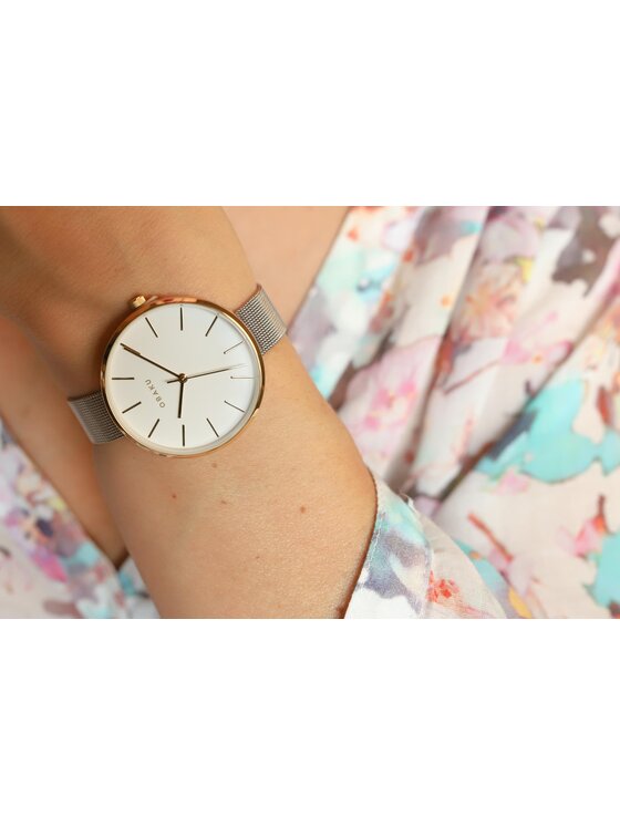 Obaku Obaku Zegarek V211LXGIMC1 Srebrny