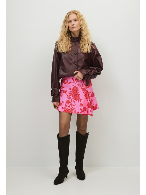 BIZUU BIZUU Spódnica mini LANNIL MINI SKIRT Różowy Standard Fit