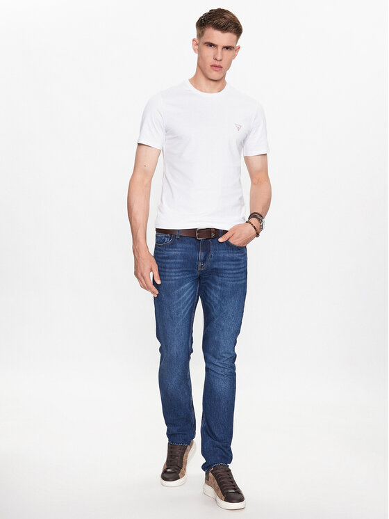 Guess Guess T-Shirt M2YI36 I3Z14 Bílá Slim Fit