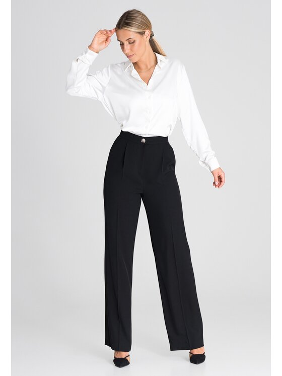 FIGL FIGL Dámské kalhoty M949 Černá Regular Fit