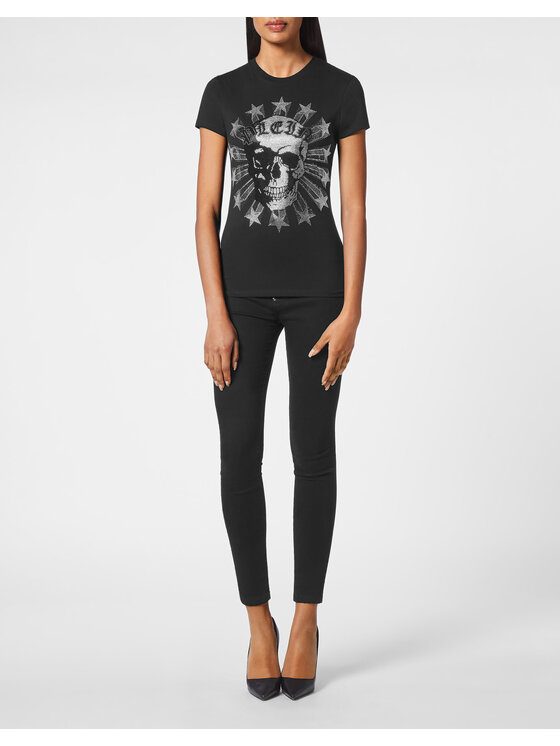 PHILIPP PLEIN PHILIPP PLEIN Tričko 1023 Čierna Regular Fit