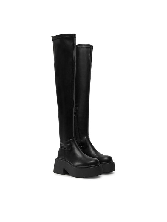 Buffalo Buffalo Zimske čizme Vicious Stretch Overknee 1223076 Crna