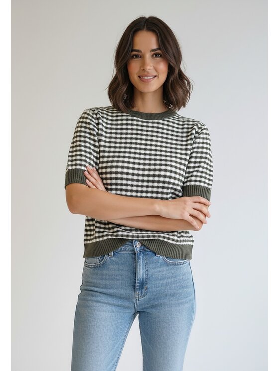 FIGL FIGL Sweter M1266 Zielony Regular Fit