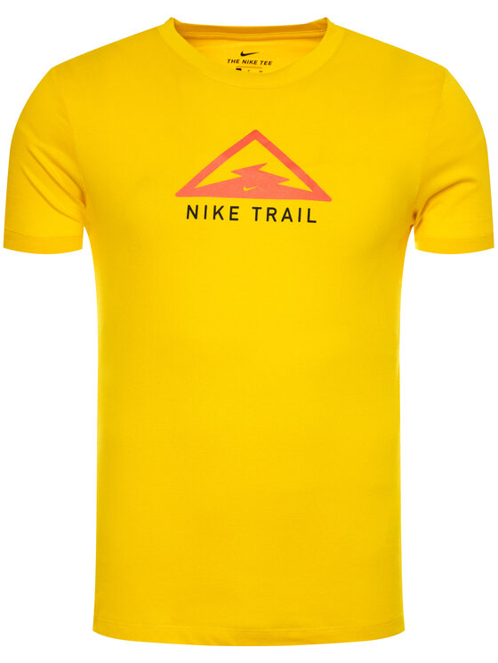 Nike Nike Technikai póló Dri-FIT Trail Running CT3857 Sárga Regular Fit