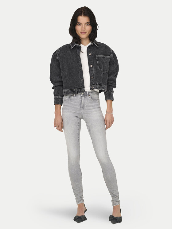 ONLY ONLY Kurtka jeansowa Emaline 15330000 Szary Loose Fit