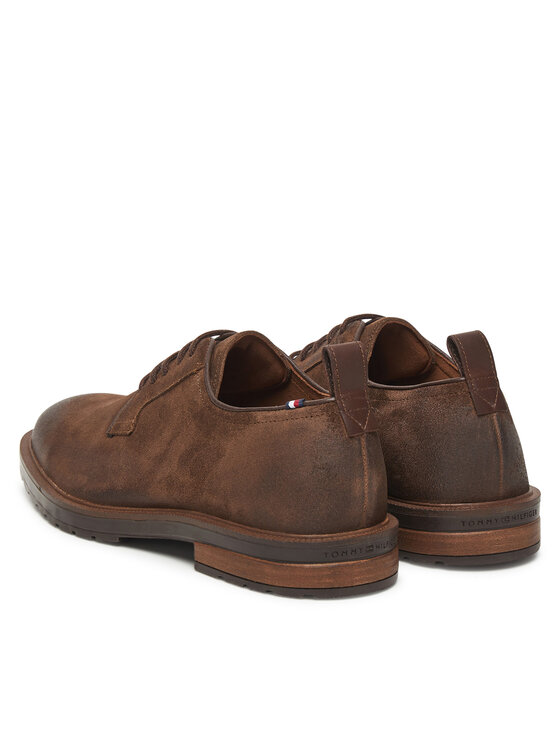 Tommy Hilfiger Tommy Hilfiger Poltopánky Cleated Derby FM0FM05770 Hnedá
