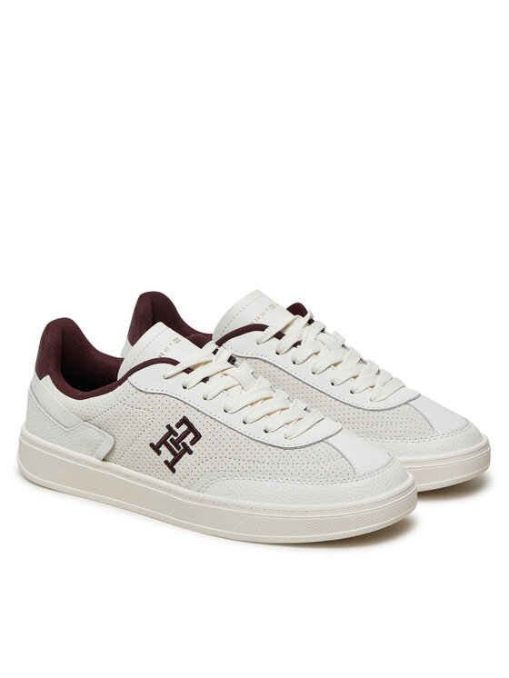 Tommy Hilfiger Tommy Hilfiger Laisvalaikio batai Heritage Sneaker Perf FW0FW08380 Balta