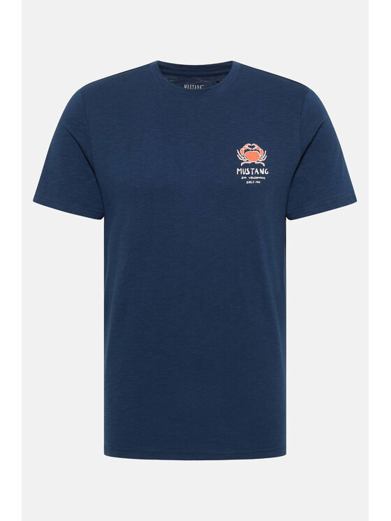 Mustang Mustang T-Shirt Style Austin Niebieski Regular Fit