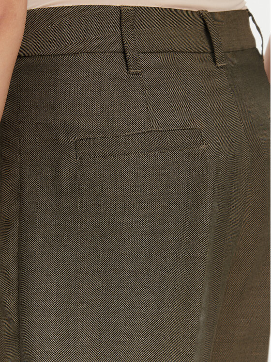Marella Marella Spodnie materiałowe Hull 2523136161 Khaki Loose Fit
