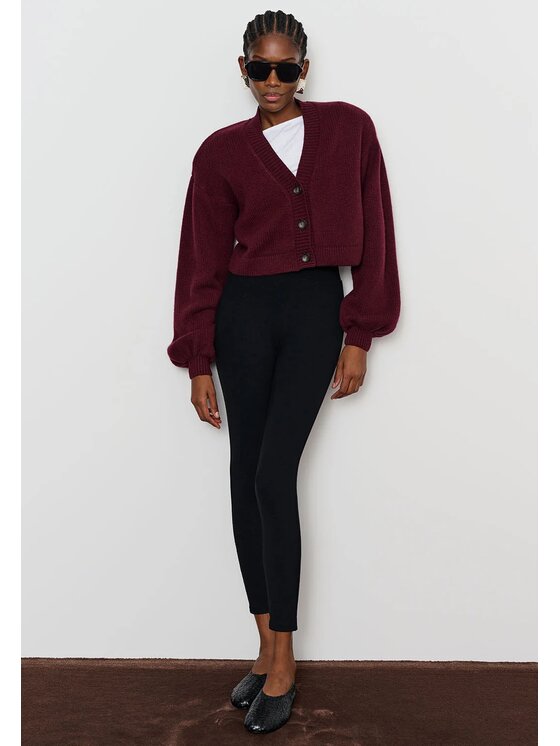 La Mania La Mania Kardigan MARI Bordowy Classic Fit
