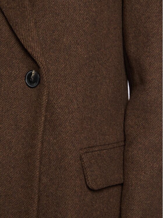 Zadig & Voltaire Zadig & Voltaire Płaszcz wełniany Marco WWCO00186 Brązowy Regular Fit