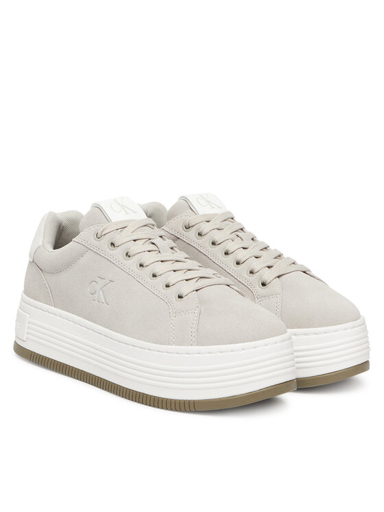 Calvin Klein Jeans Calvin Klein Jeans Снікерcи Bold Flatf Low Lace Mg Sd YW0YW01839 Сірий