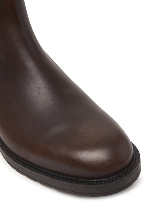 Tommy Hilfiger Tommy Hilfiger Botki Cleated Hilfiger Brush Wl Chel FM0FM06080 Brązowy