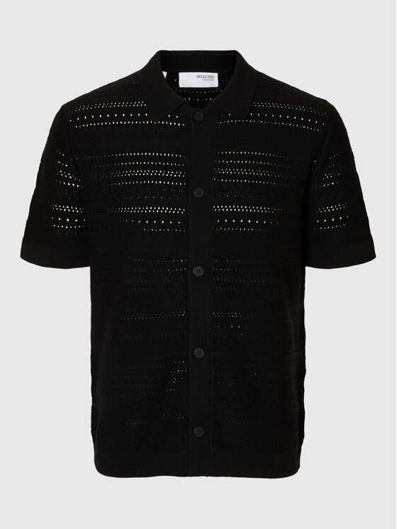Selected Selected T-shirt 16096385_black Nero Regular Fit