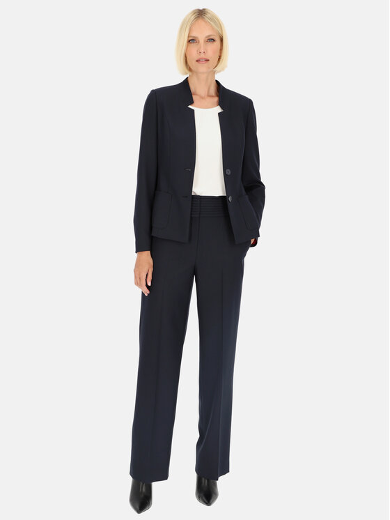 Potis & Verso Potis & Verso Marynarka Rena Granatowy Slim Fit