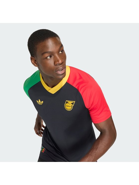 adidas adidas Koszulka techniczna Jamaica 26 x Bob Marley Away Pre Match Jersey Czarny Slim Fit