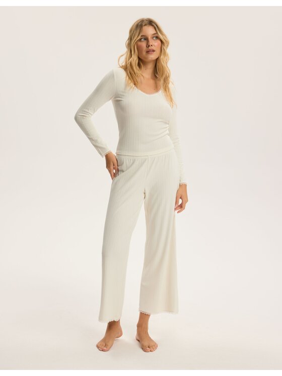 Esotiq Esotiq Piżama 44033 Biały Regular Fit