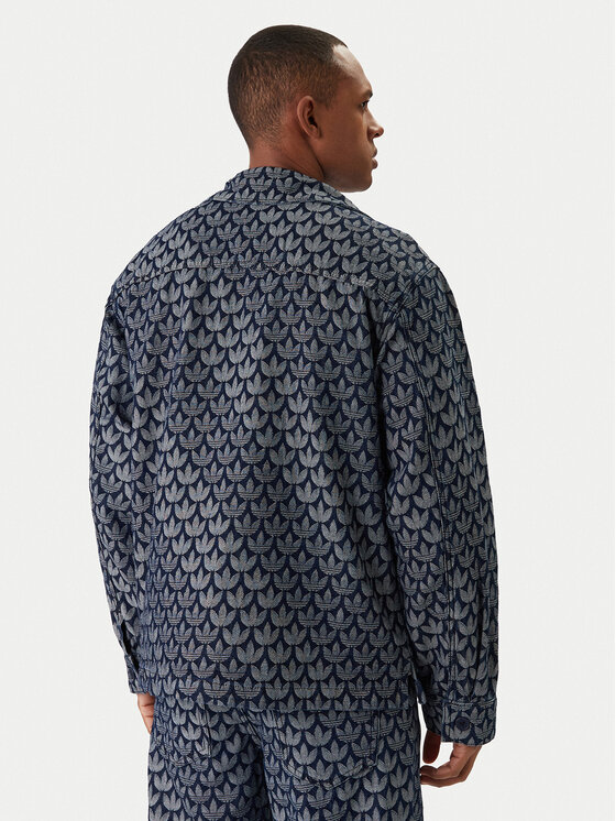 adidas adidas Koszula jeansowa Monogram KD0397 Niebieski Loose Fit