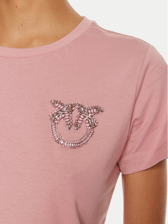 PINKO Pinko T-krekls Nambrone 103320 A24E Rozā Relaxed Fit