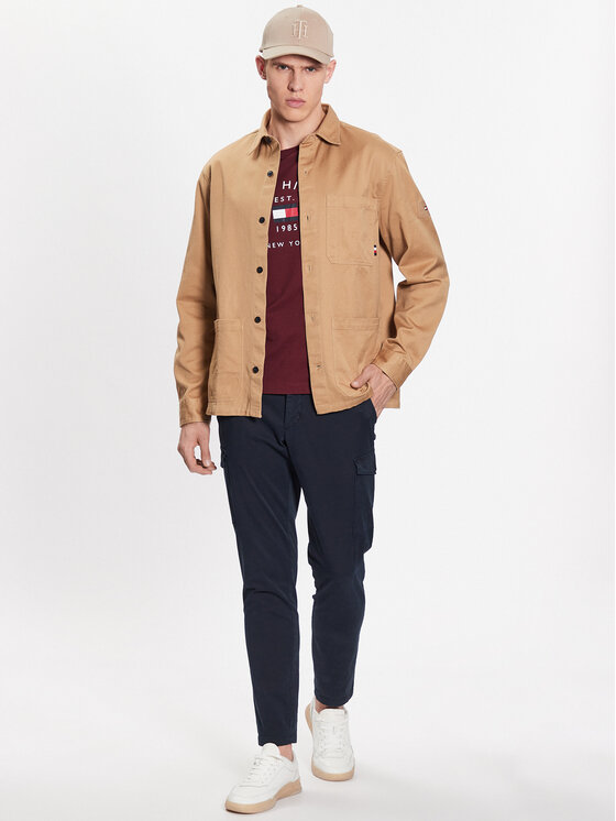 Tommy Hilfiger Tommy Hilfiger Traper jakna Solid MW0MW31773 Smeđa Regular Fit