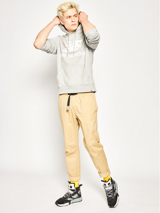New Balance New Balance Sweatshirt Essential Stacked Pogo MT91547 Grau Relaxed Fit