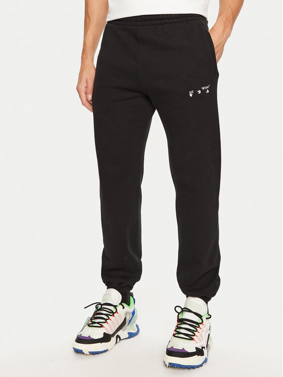 Off-White Teplákové nohavice OMCH030F20FLE0011001 Čierna Regular Fit