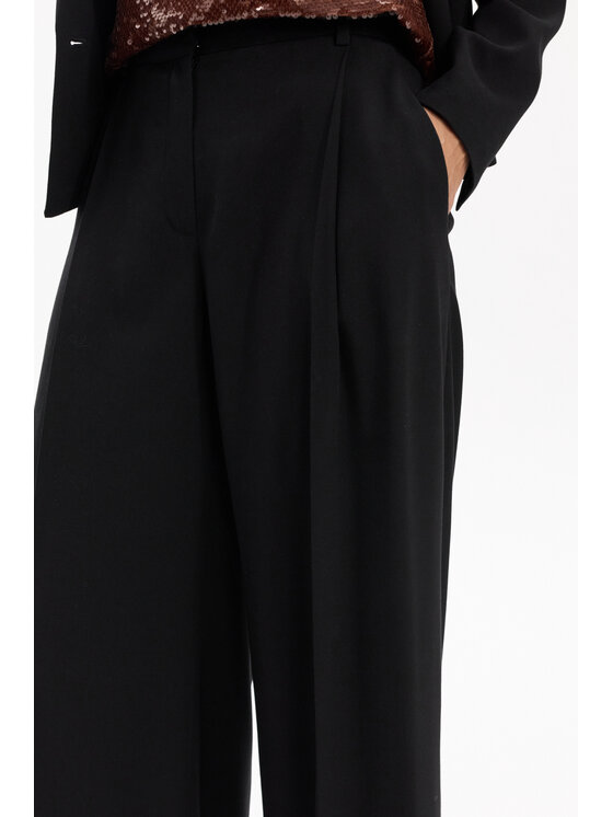 Deni Cler Milano Deni Cler Milano Spodnie materiałowe W-DC-5281-F5-G6-90-1 Czarny Loose Leg