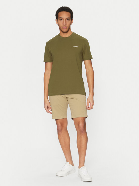 Calvin Klein Calvin Klein T-särk Micro Logo K10K109894 Roheline Regular Fit