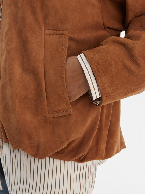 Marella Marella Nahkjope Orata 2613441074 Pruun Relaxed Fit