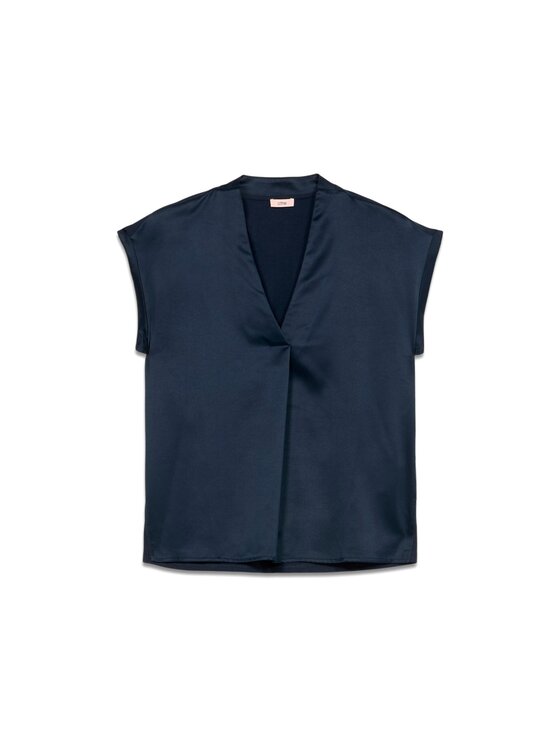 Oltre Oltre Bluzka G268J003984N034 Niebieski Regular Fit