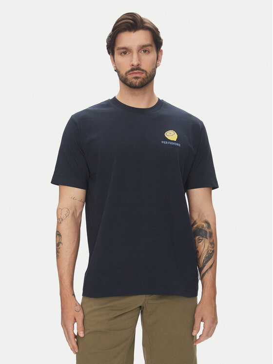 Marc O'Polo Denim Marc O'Polo Denim T-krekls 500 0007 263 Tumši zils Oversize