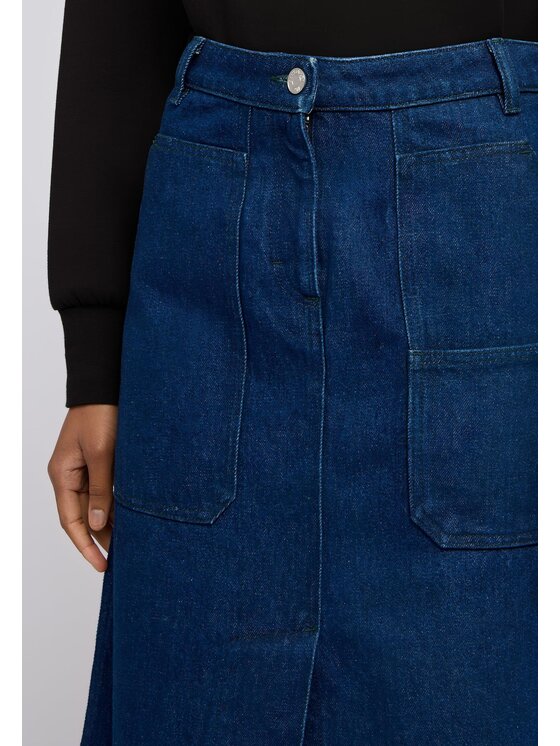 Trussardi Trussardi Gonna midi 1403A000648N0H4 Blu A-Line Fit