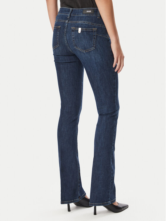 Liu Jo Liu Jo Jeans hlače UF6025 D0328 Mornarsko modra Straight Fit
