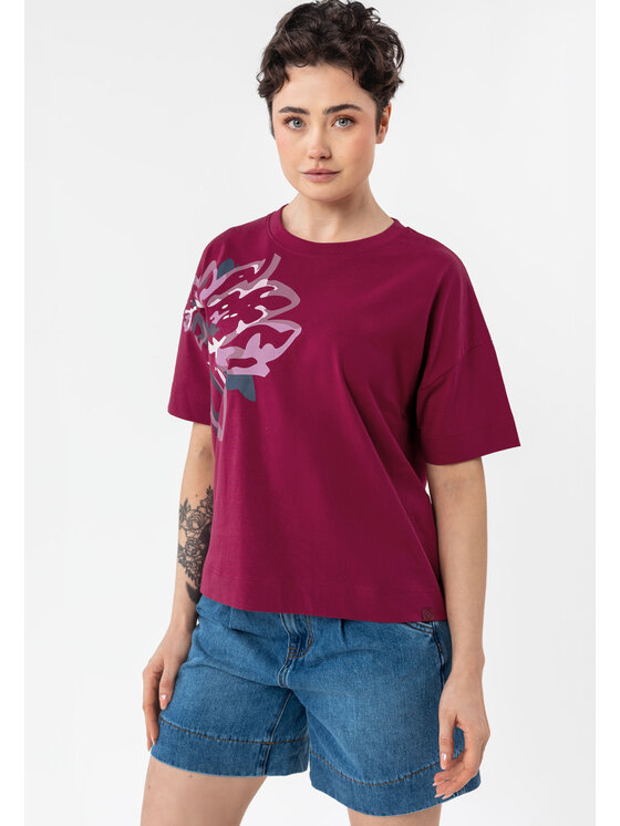 Volcano Volcano T-Shirt T-NEKO Różowy Regular Fit