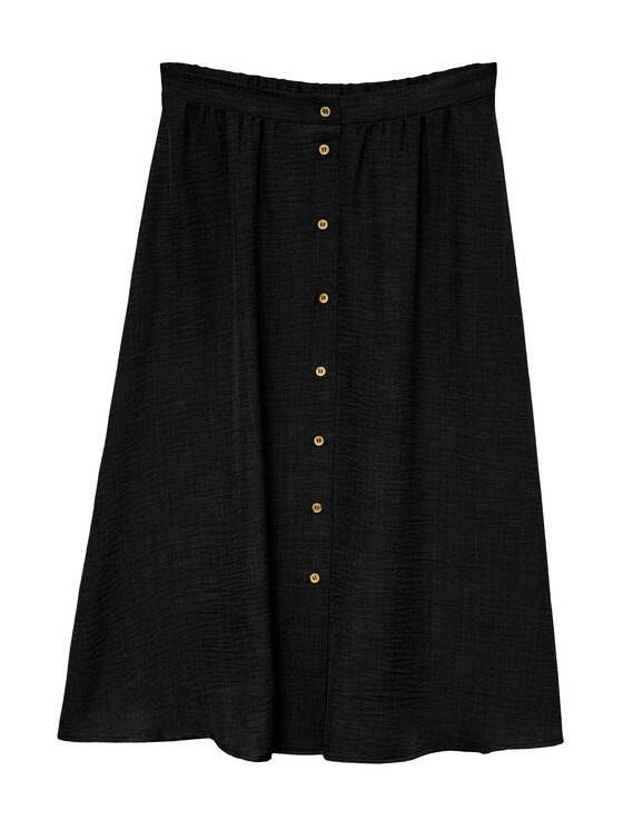 Vero Moda Vero Moda Midi sukňa Melaney 10304134 Čierna Regular Fit